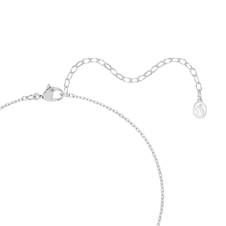 Una Angelic pendant, Cushion cut, White, Rhodium plated