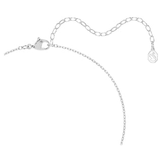 Una Angelic set, Cushion cut, White, Rhodium plated