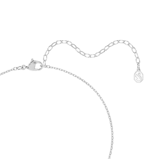 Una Angelic set, Cushion cut, White, Rhodium plated