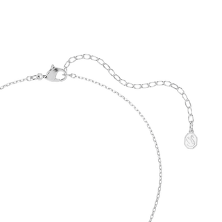 Swan pendant, Mixed cuts, Swan, White, Rhodium plated