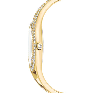 Hyperbola bangle watch, Swiss Made, Metal bracelet, Gold tone, Gold-tone finish