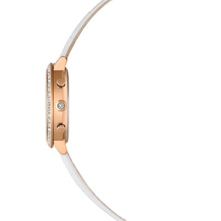 Matrix tennis chrono watch, Swiss Made, Leather strap, Rose gold tone, Rose gold-tone finish