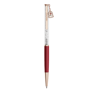 Crystalline ballpoint pen, Bell, Red lacquered, Rose gold-tone plated