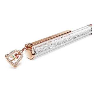 Crystalline ballpoint pen, Bell, Red lacquered, Rose gold-tone plated