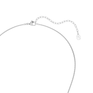 Idyllia pendant and brooch, Mixed cuts, Snowflake, White, Rhodium plated
