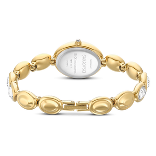 Imber oval watch, Swiss Made, Metal bracelet, Gold tone, Gold-tone finish