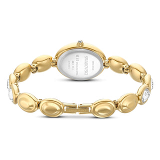 Imber oval watch, Swiss Made, Metal bracelet, Gold tone, Gold-tone finish