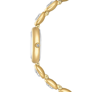 Imber oval watch, Swiss Made, Metal bracelet, Gold tone, Gold-tone finish