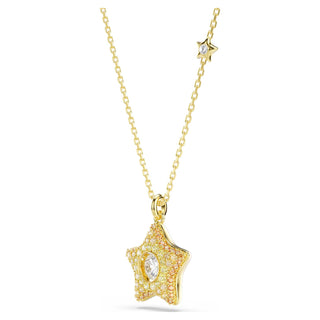 Sublima pendant, Round cut, Star, Multicolored, 18K gold finish