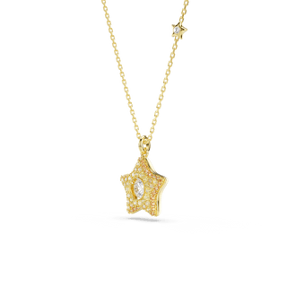 Sublima pendant, Round cut, Star, Multicolored, 18K gold finish