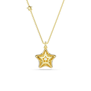 Sublima pendant, Round cut, Star, Multicolored, 18K gold finish