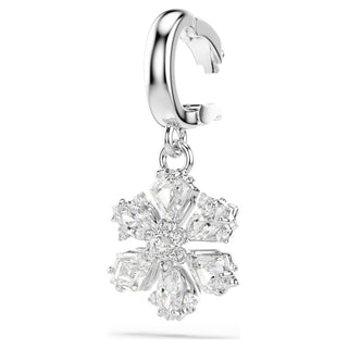 Idyllia charm, Mixed cuts, Snowflake, White, Rhodium plated