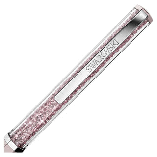 Crystalline ballpoint pen, Pink lacquered, Chrome plated