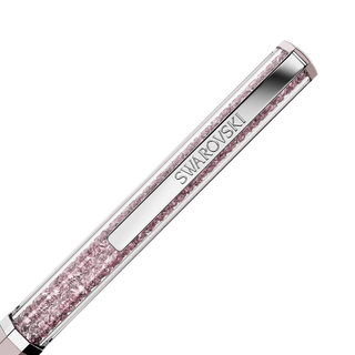 Crystalline ballpoint pen, Pink lacquered, Chrome plated