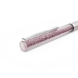 Crystalline ballpoint pen, Pink lacquered, Chrome plated