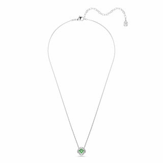 Una Angelic pendant, Mixed cuts, Green, Rhodium plated