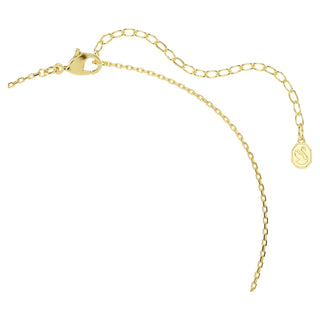 Chroma pendant, Pear cut, Blue, 18K gold finish