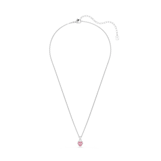 Chroma pendant, Mixed cuts, Pink, Rhodium plated