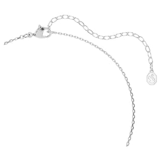 Chroma pendant, Mixed cuts, Pink, Rhodium plated
