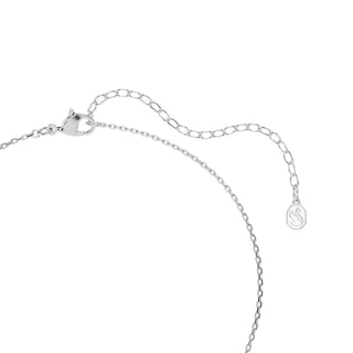 Chroma pendant, Mixed cuts, Pink, Rhodium plated
