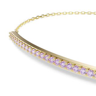 Only bracelet, Round cut, Purple, 18K gold finish