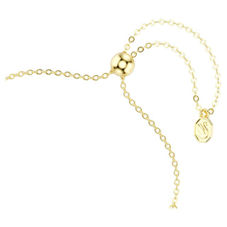 Imber bracelet, Round cut, Blue, 18K gold finish