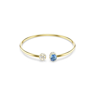 Chroma bangle, Mixed cuts, Multicolored, 18K gold finish