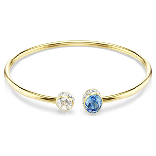 Chroma bangle, Mixed cuts, Multicolored, 18K gold finish