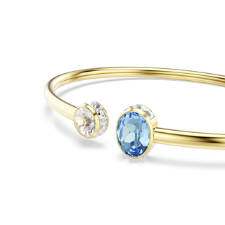 Chroma bangle, Mixed cuts, Multicolored, 18K gold finish
