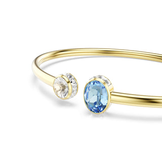 Chroma bangle, Mixed cuts, Multicolored, 18K gold finish