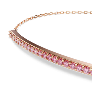 Only bracelet, Round cut, Pink, 18K rose gold finish