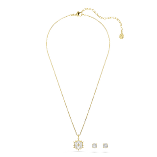 Magic set, Set (2), Mixed cuts, Snowflake, White, 18K gold finish