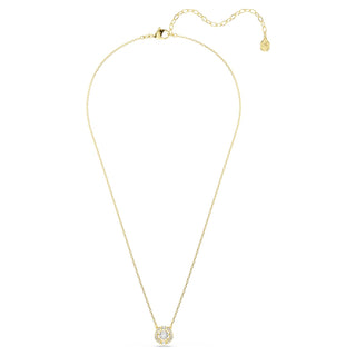 Una Angelic pendant, Mixed cuts, White, 18K gold finish
