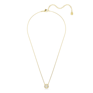 Una Angelic pendant, Mixed cuts, White, 18K gold finish
