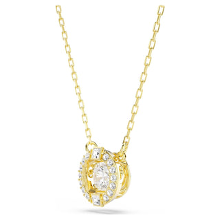 Una Angelic pendant, Mixed cuts, White, 18K gold finish