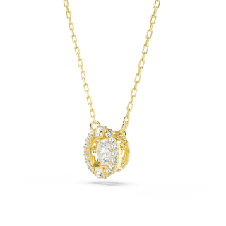 Una Angelic pendant, Mixed cuts, White, 18K gold finish