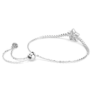 Sublima bracelet, Round cut, Star, White, Rhodium plated