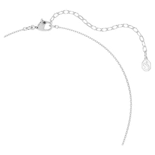 Sublima pendant, Round cut, Star, White, Rhodium plated