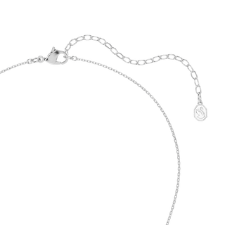 Sublima pendant, Round cut, Star, White, Rhodium plated