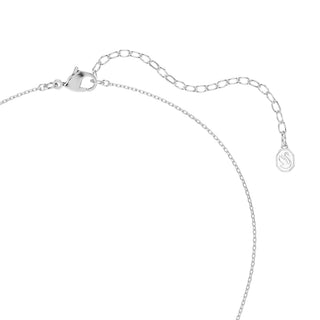 Sublima pendant, Round cut, Star, White, Rhodium plated