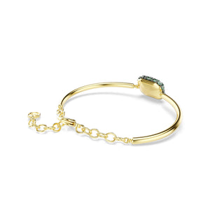 Sublima bangle, Octagon cut, Green, 18K gold finish