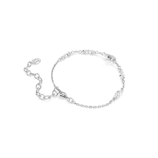 Swan bracelet, Mixed cuts, Swan, White, Rhodium plated