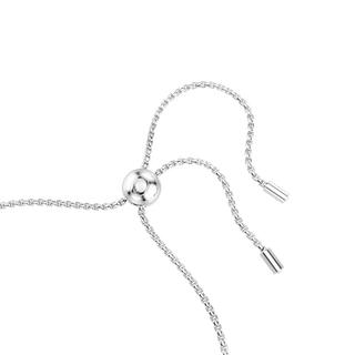 Matrix bracelet, Round cut, Green, Rhodium plated