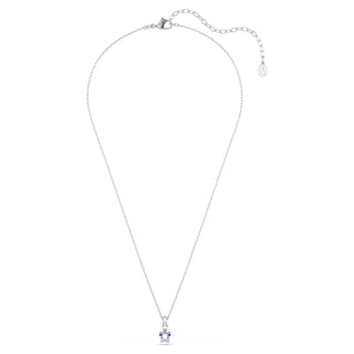 Chroma pendant, Mixed cuts, Star, White, Rhodium plated