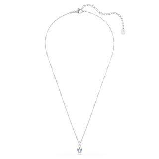 Chroma pendant, Mixed cuts, Star, White, Rhodium plated