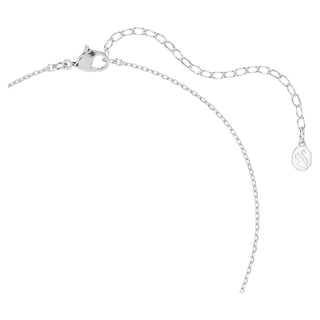 Chroma pendant, Mixed cuts, Star, White, Rhodium plated