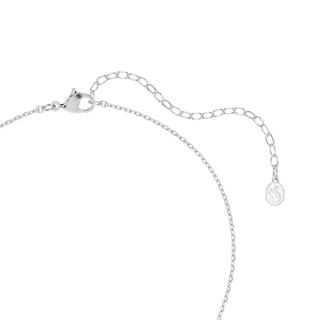 Chroma pendant, Mixed cuts, Star, White, Rhodium plated