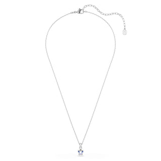 Chroma pendant, Mixed cuts, Star, White, Rhodium plated