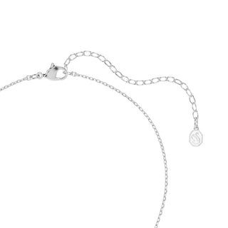 Chroma pendant, Mixed cuts, Star, White, Rhodium plated