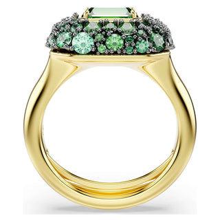 Sublima cocktail ring, Octagon cut, Green, 18K gold finish